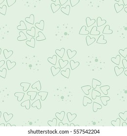Seamless heart pattern. Great for Valentine's Day, Mother's Day, wedding, scrapbook, textures and  wrapping.  Vector illustration
