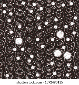 Seamless Heart Pattern. Hand Drawn Design. Great for wall art design, gift paper, wrapping, fabric, textile, etc. Vector Illustration