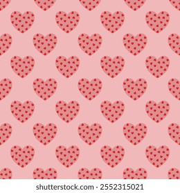 Seamless Heart Pattern. Ideal for Valentine's Day Wrapping Paper.