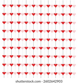 Seamless Heart Pattern. Ideal for Valentine's Day Wrapping Paper. gift paper
