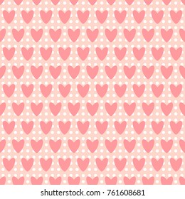 Seamless heart pattern love. Vector illustration for your design