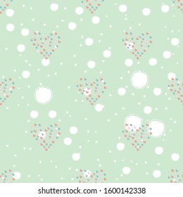 Seamless Heart Pattern on blue. Hand Drawn Design. Great for wall art design, gift paper, wrapping, fabric, textile, etc.