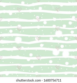 Seamless Heart Pattern on dark. Hand Drawn Design. Great for wall art design, gift paper, wrapping, fabric, textile, etc.