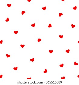 seamless heart pattern on white background, vector.
