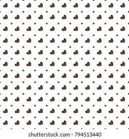 seamless heart pattern on white background