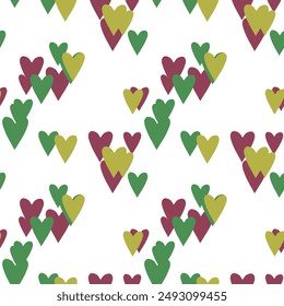 Seamless heart pattern, ornament pattern, backgrounds and textures, pattern vector, vector background, heart shape vector, Valentine's day pattern, vector abstract, love symbol