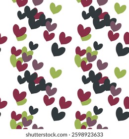 Seamless heart pattern, ornament vector, heart background, seamless background, vector background, ornamental pattern, vector pattern, heart vector, Valentine's day pattern, abstract background