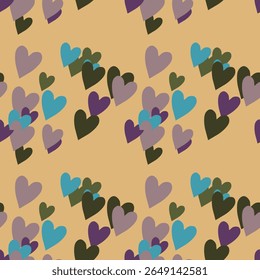Seamless heart pattern, ornament pattern, pattern vector, love symbol, seamless wallpaper, ornaments vector, background pattern, Valentine's day, seamless vector, background design