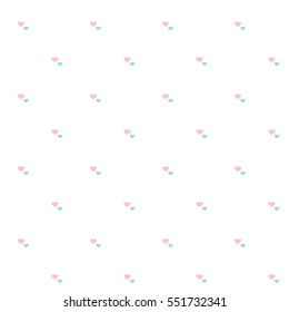 seamless heart pattern in pastel tones