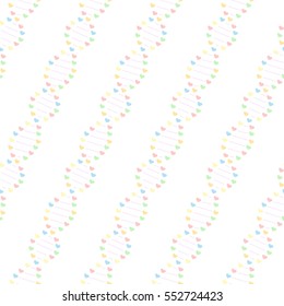 Seamless heart pattern in pastel tones
