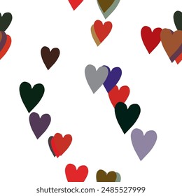 Seamless heart pattern, heart shape, seamless vector, Valentine's day pattern, heart symbol, vector design, background design, heart background vector, vector abstract, seamless texture