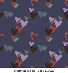 Seamless heart pattern, heart shape vector, ornament pattern, seamless wallpaper, love symbol, vector pattern, abstract background, vector illustration, pattern design, Valentine's day