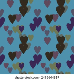 Seamless heart pattern, simple heart pattern, heart background pattern, love symbol, vector shapes, heart vector, ornament pattern, vector abstract, Valentine's day, vector background