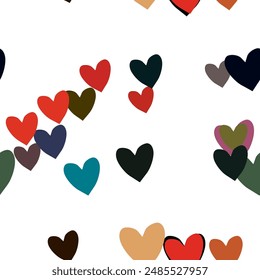 Seamless heart pattern, heart symbol, heart background pattern, seamless texture, vector shapes, love heart vector, vector illustration, pattern vector, pattern design, Valentine's day