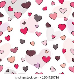 Seamless heart pattern - usable for scrapbook, wrapping paper or greeting cards