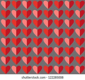 Seamless heart pattern. Valentines day romantic background. Vector illustration