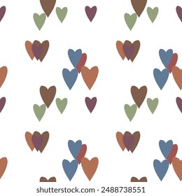 Seamless heart pattern, Valentine's day pattern, vector design, ornamental pattern, seamless wallpaper, pattern design, vector illustration, heart background vector, vector abstract