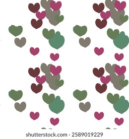 Seamless heart pattern, Valentine's day, background vector, heart symbol, vector illustration, seamless vector, seamless wallpaper, seamless texture, background design, heart shape vector
