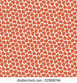 Seamless heart pattern. Valentines day, wedding, baby shower graphic element. Romantic texture. Background with red hearts.