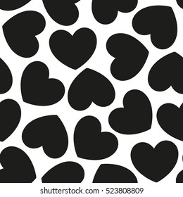 Seamless heart pattern. Valentines day, wedding, baby shower graphic element. Romantic texture. Background with red hearts.