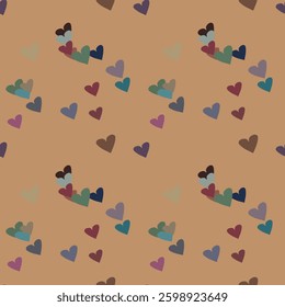 Seamless heart pattern, vector abstract, vector shapes, abstract background, ornament vector, background design, Valentine's day pattern, seamless background, heart background vector