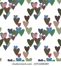 Seamless heart pattern, vector backgrounds, vector illustration, ornament pattern, vector design, background texture, abstract background, heart background, seamless wallpaper