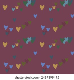 Seamless heart pattern, vector design, Valentine's day pattern, love symbol, ornament vector, seamless wallpaper, backgrounds and textures, heart background, love heart vector
