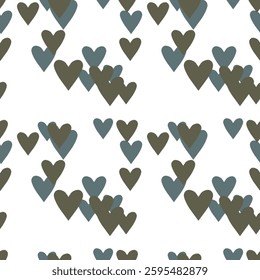 Seamless heart pattern, vector design, vector illustration, vector shapes, vector abstract, seamless wallpaper, background pattern, ornament pattern, background texture, seamless background