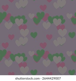 Seamless heart pattern, vector design, vector shapes, background vector, seamless vector, ornament pattern, background pattern, Valentine's day, abstract background, love symbol