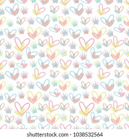 seamless heart pattern vector illustration
