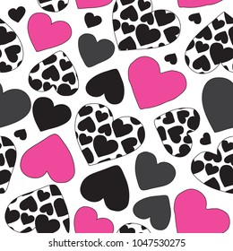 seamless heart pattern vector illustration