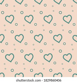 Seamless Heart Pattern. Vector Illustration. Flat Illustration.