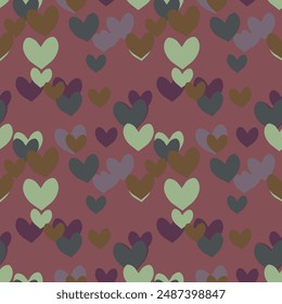 Seamless heart pattern, vector illustration, background design, pattern design, seamless background, vector shapes, heart vector pattern, heart shape vector, cute heart pattern