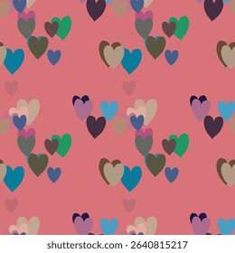 Seamless heart pattern, vector pattern, ornament pattern, vector backgrounds, background texture, seamless vector, love heart vector, heart shape, Valentine's day, seamless wallpaper
