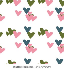 Seamless heart pattern, heart vector, simple heart pattern, love symbol, seamless background, seamless texture, pattern design, seamless vector, heart shape vector, Valentine's day
