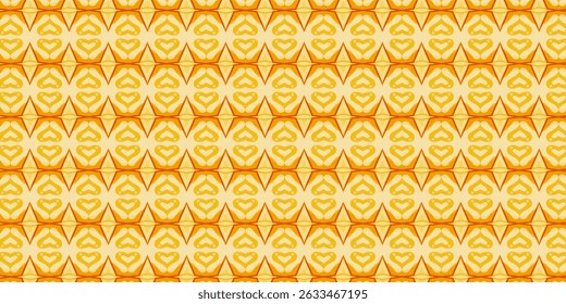 Seamless Heart Pattern - Yellow Valentine Abstract Repetition