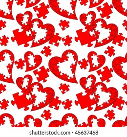 Seamless heart puzzle.