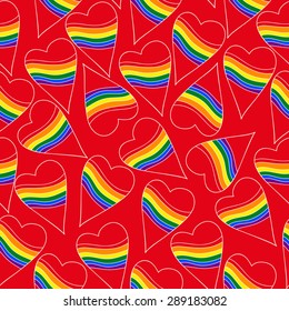 seamless heart rainbow gay
