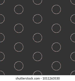 Seamless Heart Rings Pattern on dark. Hand Drawn Design. Great for wall art design, gift paper, wrapping, fabric, textile, etc. Vector Illustration