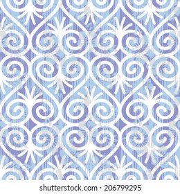 Seamless Heart Scrolls Background Pattern