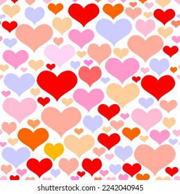 Diseño de forma cardíaca sin fisuras. Ornamento del patrón de amor. Diseño de tela. Diseño de papel. Diseño de pancartas.