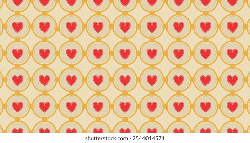 Seamless heart shape pattern background. Valentine's day romantic background. Great for Valentine's Day, weddings, birthdays - romantic background. Ornament for wrapping paper, celebration, branding.