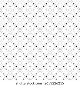 Seamless heart square pattern. Black and white.