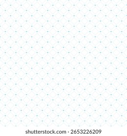 Nahtloses quadratisches Herzmuster. Weiß und blau.