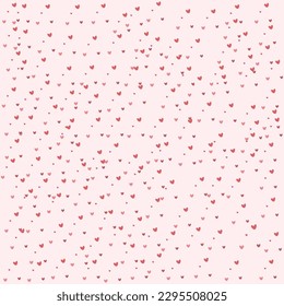 Seamless Heart Textured Background Vector Design.
