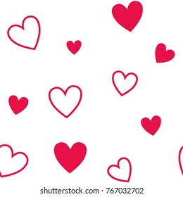 Seamless heart valentine. Love pattern