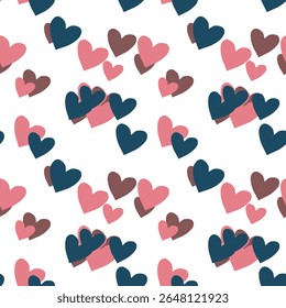 Seamless heart vector, abstract background, simple heart pattern, background texture, ornaments vector, vector design, Valentine's day, vector shapes, background pattern, seamless patterns
