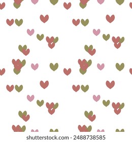 Seamless heart vector, background design, vector design, heart pattern vector, pattern design, heart background pattern, Valentine's day pattern, background texture, vector illustration