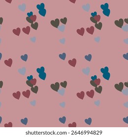 Vetor de coração sem emenda, fundo sem emenda, Eu amo você símbolo, design de vetor, ilustração de vetor, textura de fundo, fundo abstrato, padrão sem emenda, padrão de fundo de coração