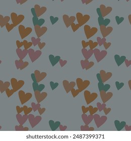 Seamless heart vector, heart background pattern, seamless pattern, love heart vector, abstract background, vector abstract, background texture, seamless wallpaper, Valentine's day pattern